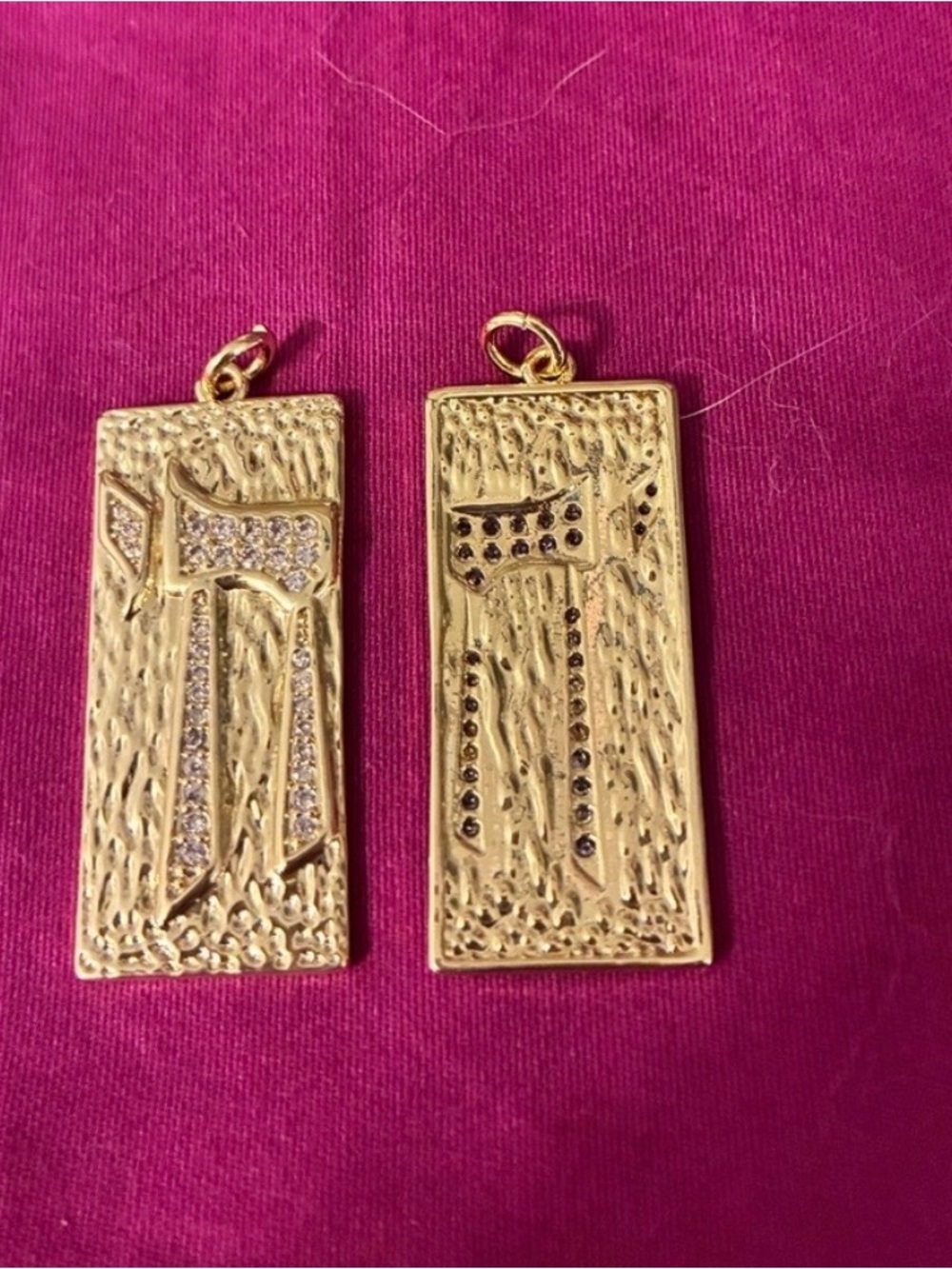 Gold Hebrew Letter Chai Pendant Necklace Charm - Women Jewelry